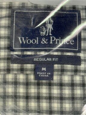 Wool & Prince Men's Check Button-Down Shirt Plaid wool business casual